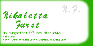 nikoletta furst business card